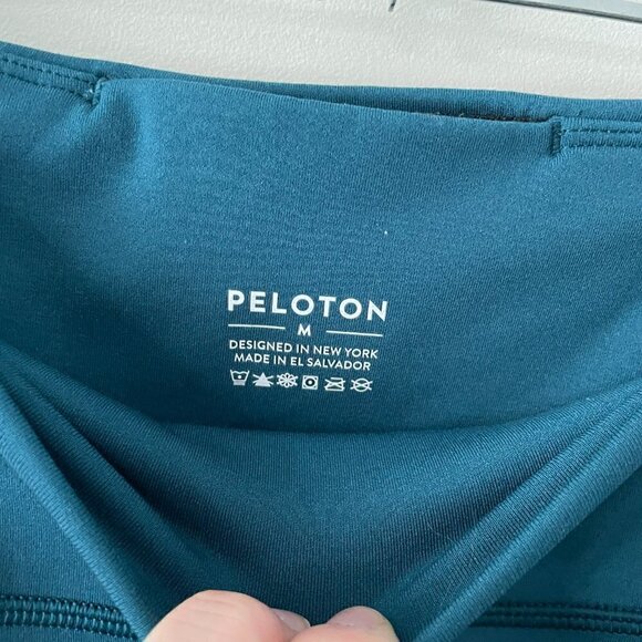 Peloton Pull On Activewear Leggings High Rise Elastic Waist Stretch Blue Medium - Picture 6 of 6